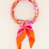Oranje Sjaal Met Bloemen