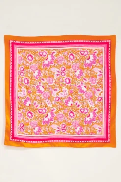 Oranje Sjaal Met Bloemen