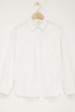 Oversized Witte Blouse Met Borstzak
