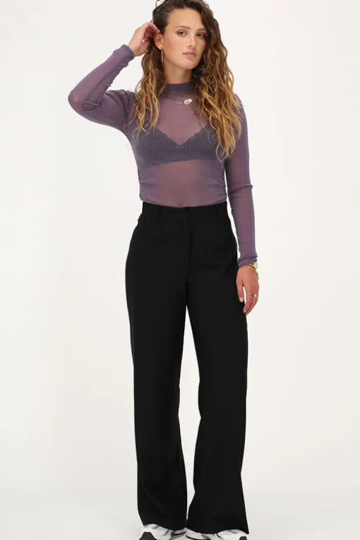 Paarse Mesh Body Met Lurex