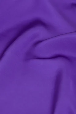 Paarse Satijnen One-shoulder Jurk Met Overslag