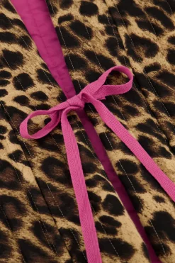 Panterprint Gilet Met Roze Strikje