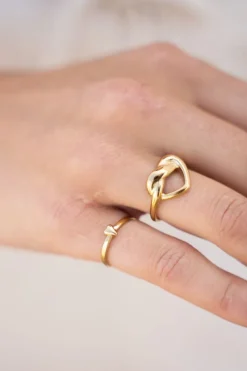 Pink Ring Met Klein Hartje