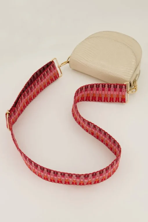 Roze Bag Strap Met Patroon
