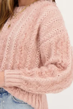 Roze Kabeltrui Met Kant