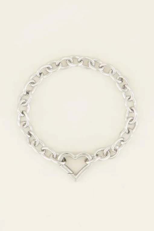 Schakelarmband Met Hartjes Sluiting