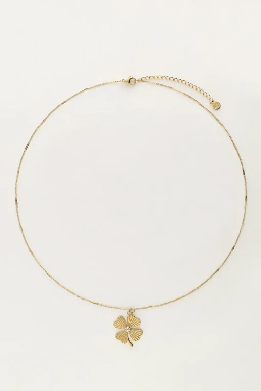 Starry Ketting Met Klaver & Strass