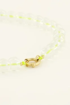 Sunchasers Gouden Ketting Met Groene Glazen Kralen