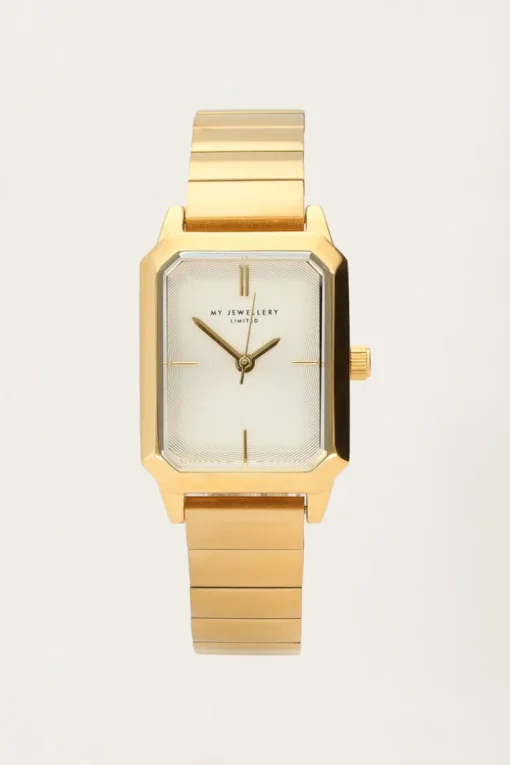 Vierkant Horloge Met Brede Horizontale Schakels