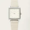 Vierkant Horloge Met Horizontale Schakels