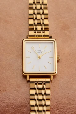 Vierkant Horloge Met Witte Wijzerplaat