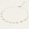 Vintage Ketting Met Lila Kralen & Muntjes