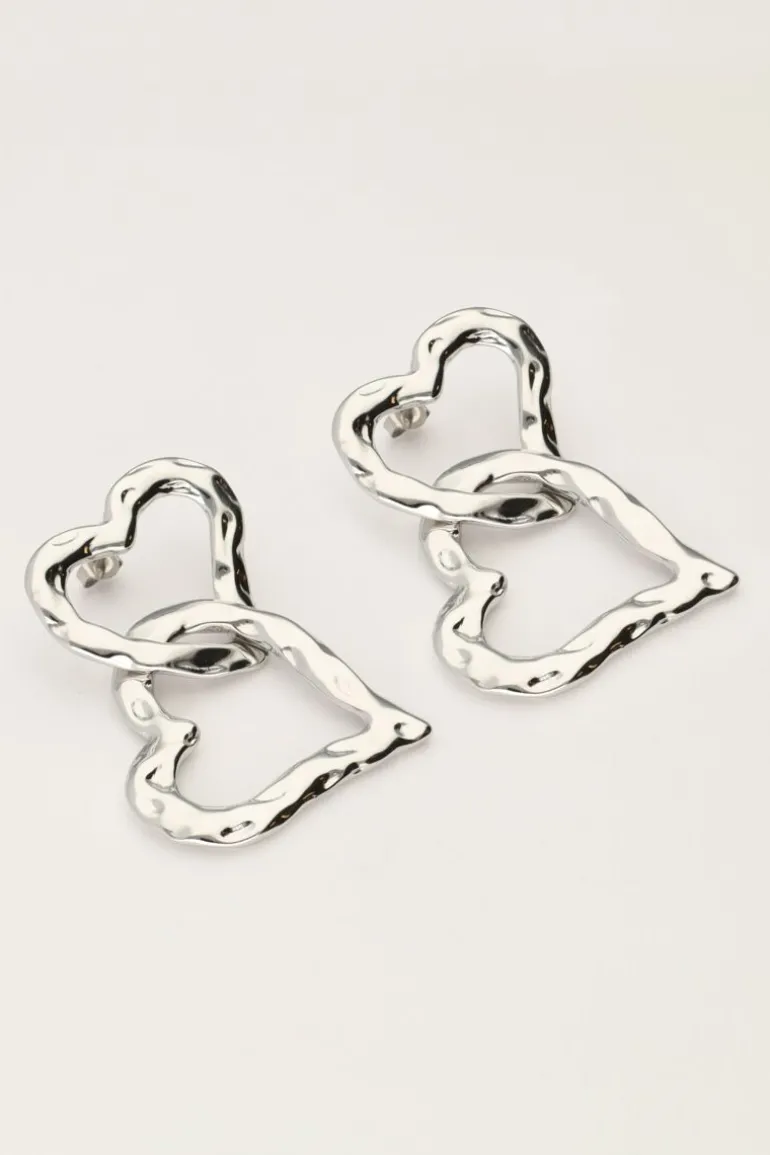 Vintage Oorhangers Met Statement Hartjes