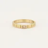 Vintage Ring Transparante Rechthoek