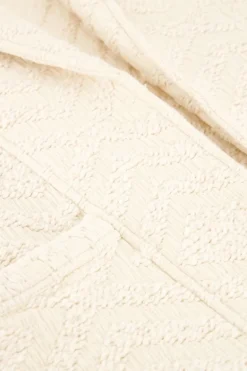 Wit Gilet Met Zigzag Jacquard