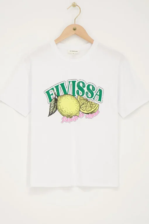 Wit T-shirt "Eivissa"