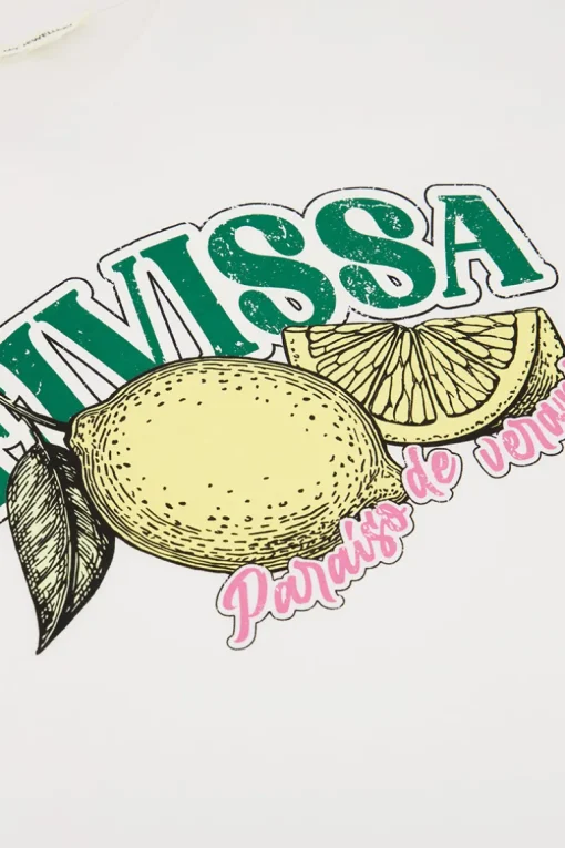 Wit T-shirt "Eivissa"