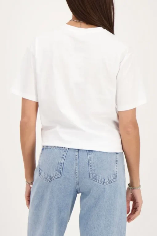 Wit T-shirt Met Oranje "Amour"
