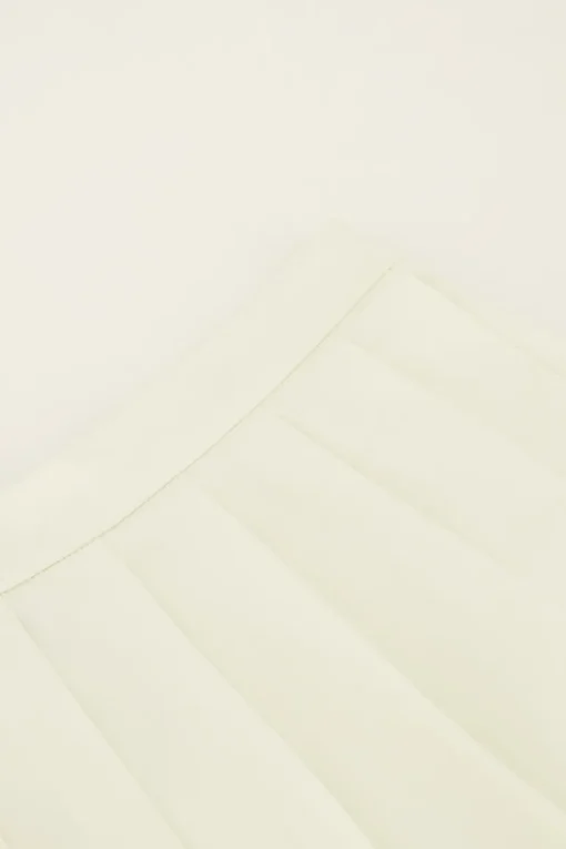 Witte Skort Met Plissé
