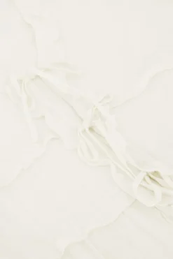Witte Top Met Koordjes En Flared Mouwen