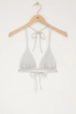 Zilveren Bikini Top Triangel Met Lurex