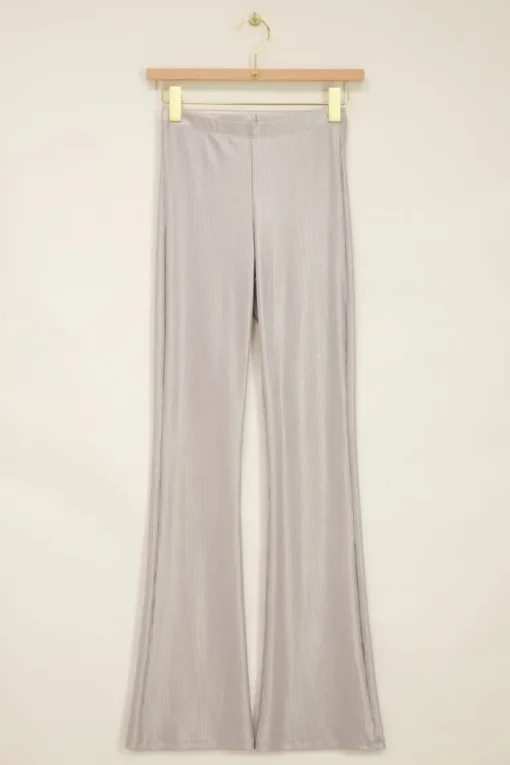 Zilveren Flared Broek