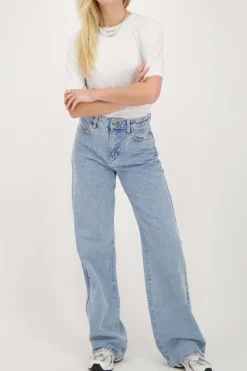 Zilveren Lurex Top Met Korte Mouwen