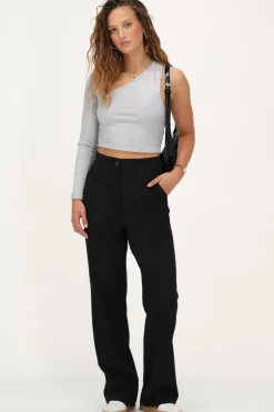 Zilveren Metallic Rib Top Cut-out