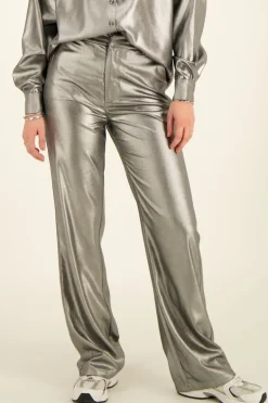 Zilveren Pantalon Metallic