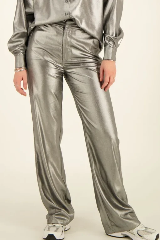 Zilveren Pantalon Metallic