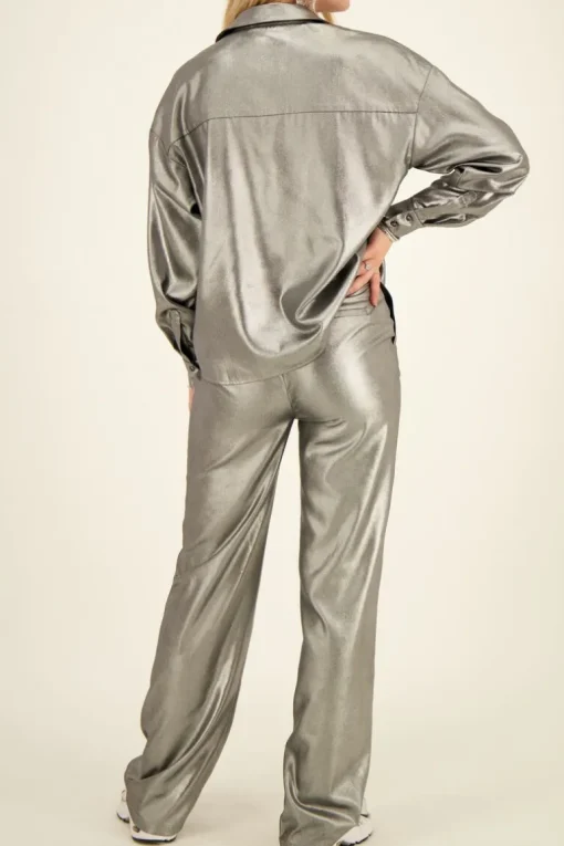 Zilveren Pantalon Metallic