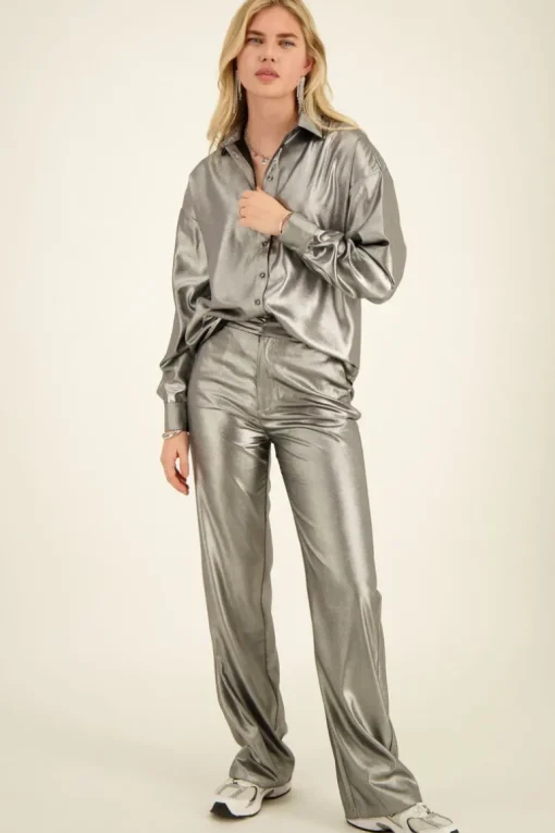 Zilveren Pantalon Metallic