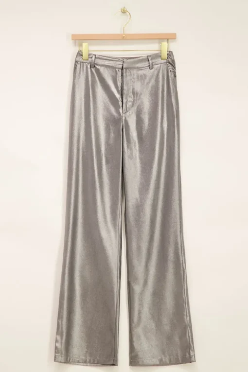Zilveren Pantalon Metallic