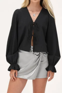 Zilveren Skort Met Overslag