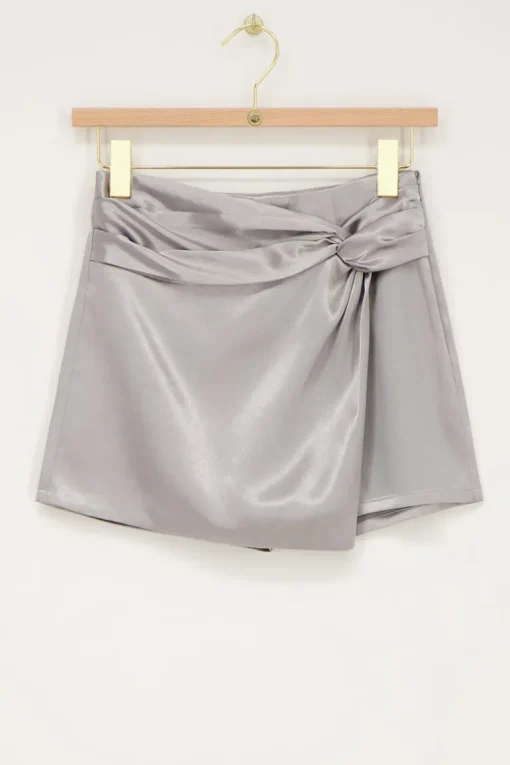 Zilveren Skort Met Overslag