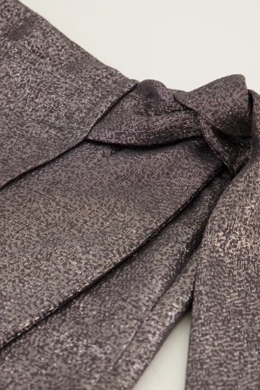 Zilveren Skort Met Overslag & Lurex