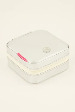 Zilveren Vierkant Sieraden Etui