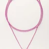 Zodiac Paarse Koord Ketting Met Parel