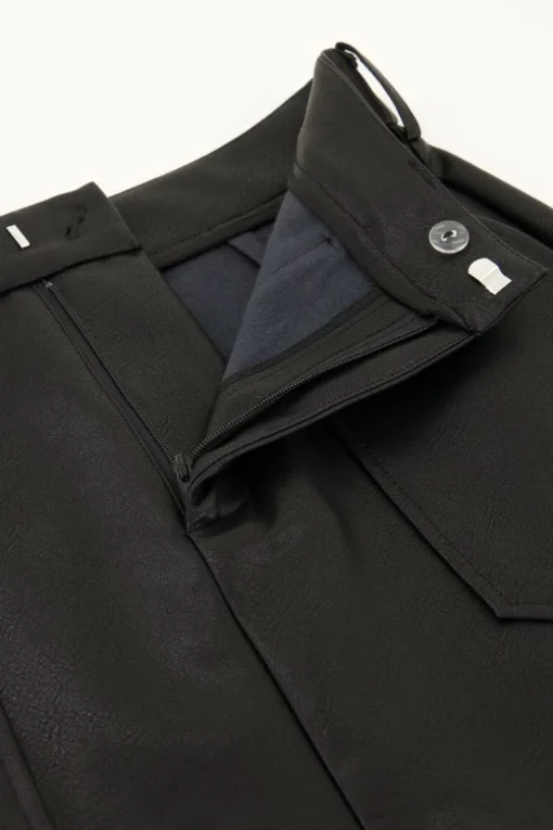 Zwart Leatherlook Rokje