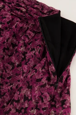 Zwart Rokje Met Roze Bloemenprint