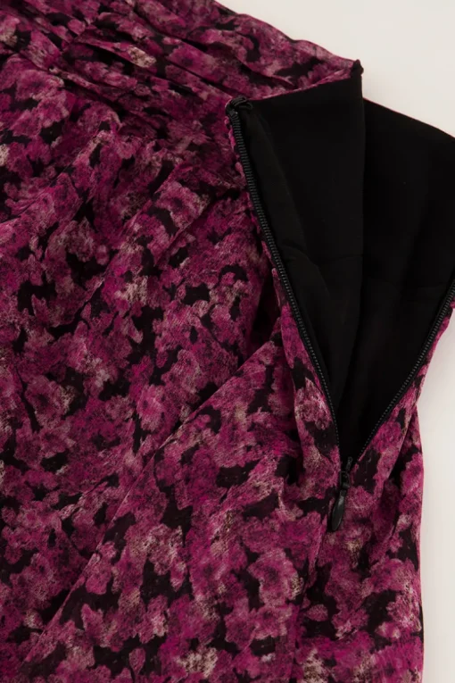 Zwart Rokje Met Roze Bloemenprint