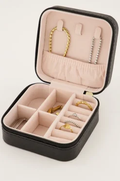 Zwart Vierkant Sieraden Etui