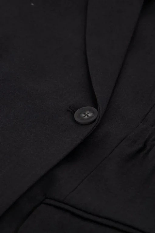 Zwarte Blazer Jurk Met Reverskraag