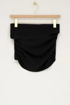 Zwarte Corset Top Gedrapeerd