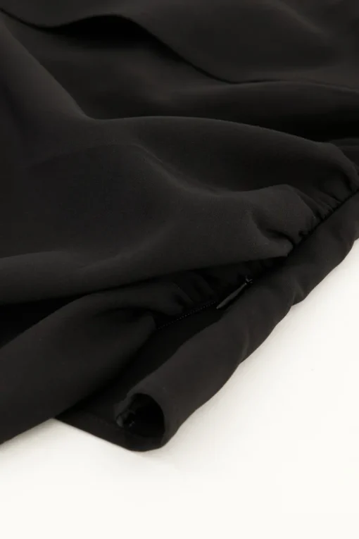 Zwarte Corset Top Gedrapeerd