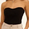 Zwarte Corset Top Met Lurex
