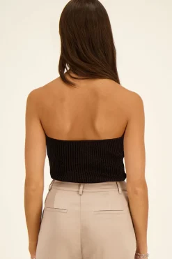 Zwarte Corset Top Met Lurex