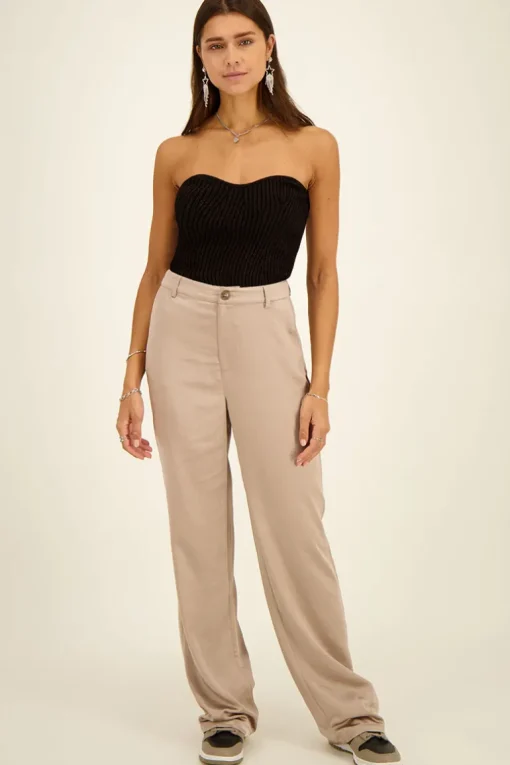 Zwarte Corset Top Met Lurex
