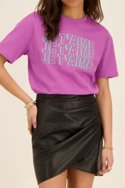 Zwarte Leatherlook Rok Met Plooien
