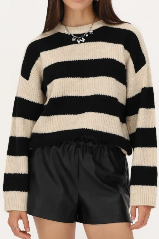 Zwarte Leatherlook Short Met Elastieken Band